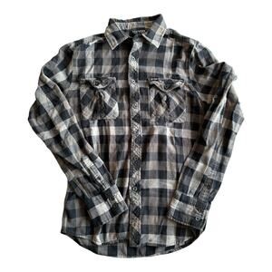 Mens Plaid Button up Size Small Zoo York Hiking Workwear Work Grunge Retro